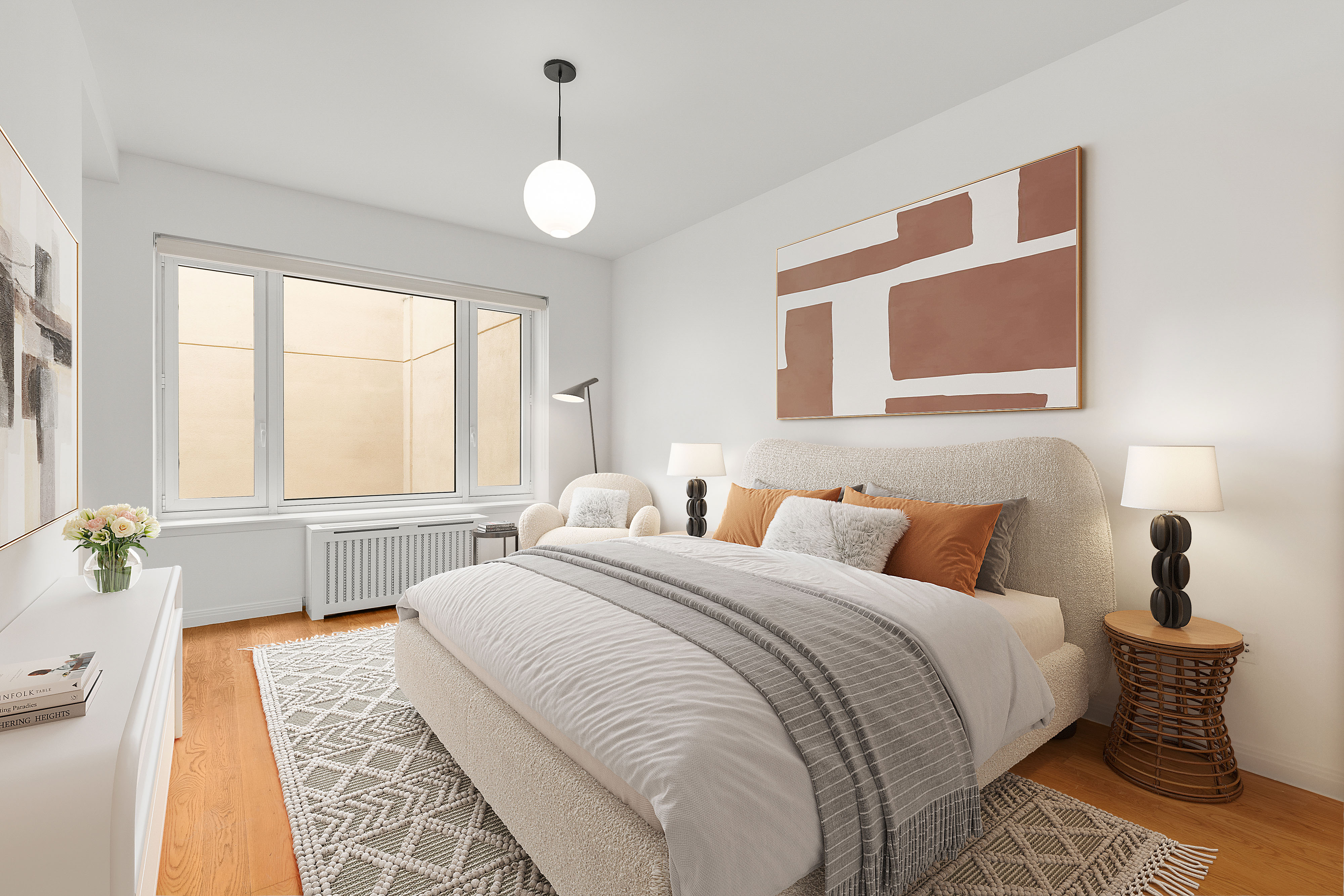 9 College Place, Unit 3K Brooklyn, NY 11201 - Photo 3 of 7 a bedroom with a bed and a window