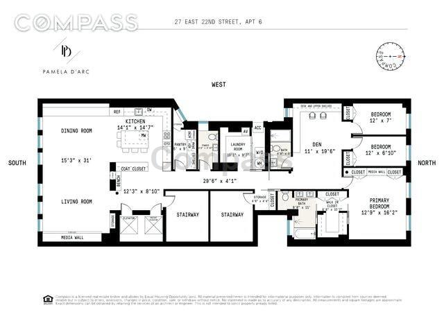 27 East 22nd Street, Unit F4 Manhattan, NY 10010 - Photo 15 of 15 a picture of a floor plan
