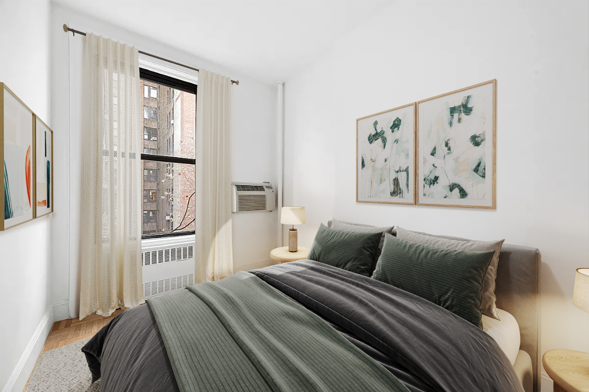 132 West 80th Street, Unit 4R Manhattan, NY 10024 - Photo 2 of 6 a bedroom with a large bed and a window