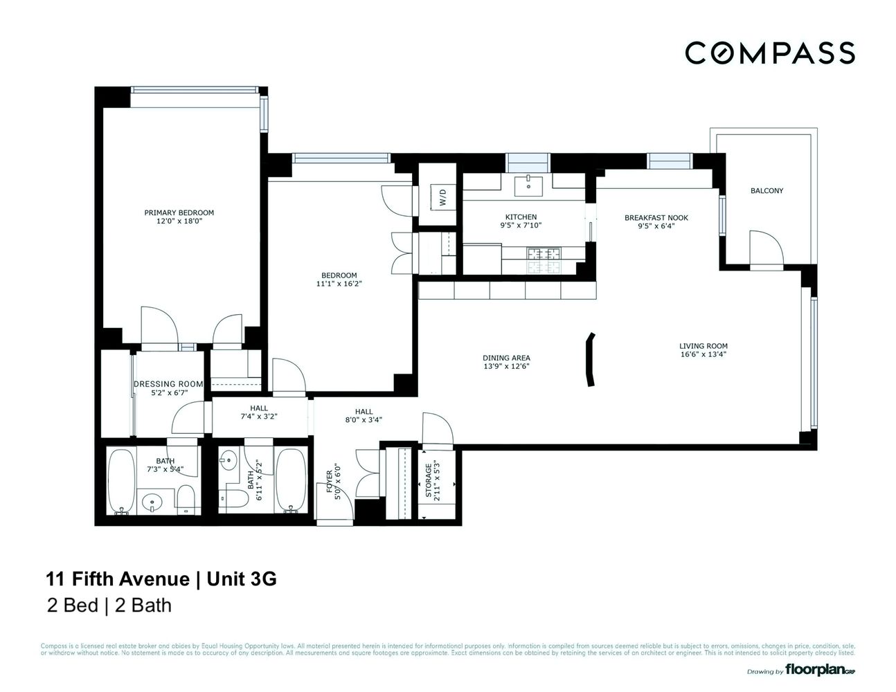 $2,550,000 | 11 5th Avenue, Unit 3G | Greenwich Village