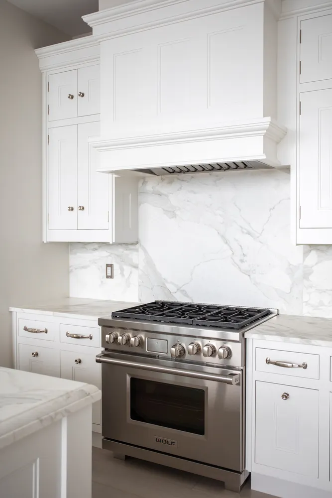 a bathroom with a shower and a mirror