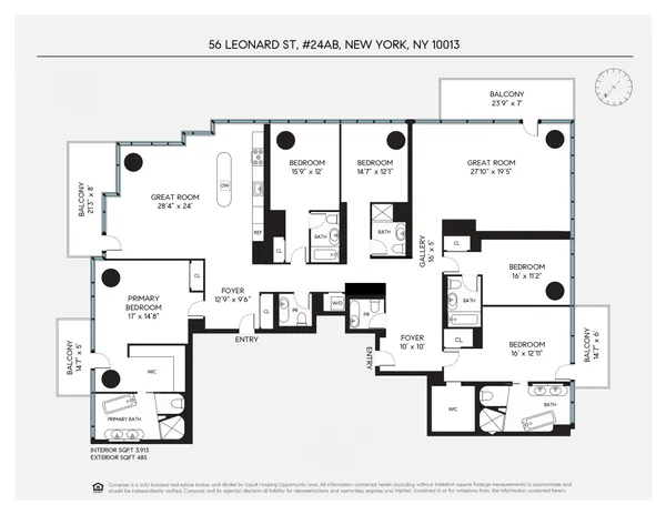 $12,450,000 | 56 Leonard Street, Unit 24AB EAST | TriBeCa
