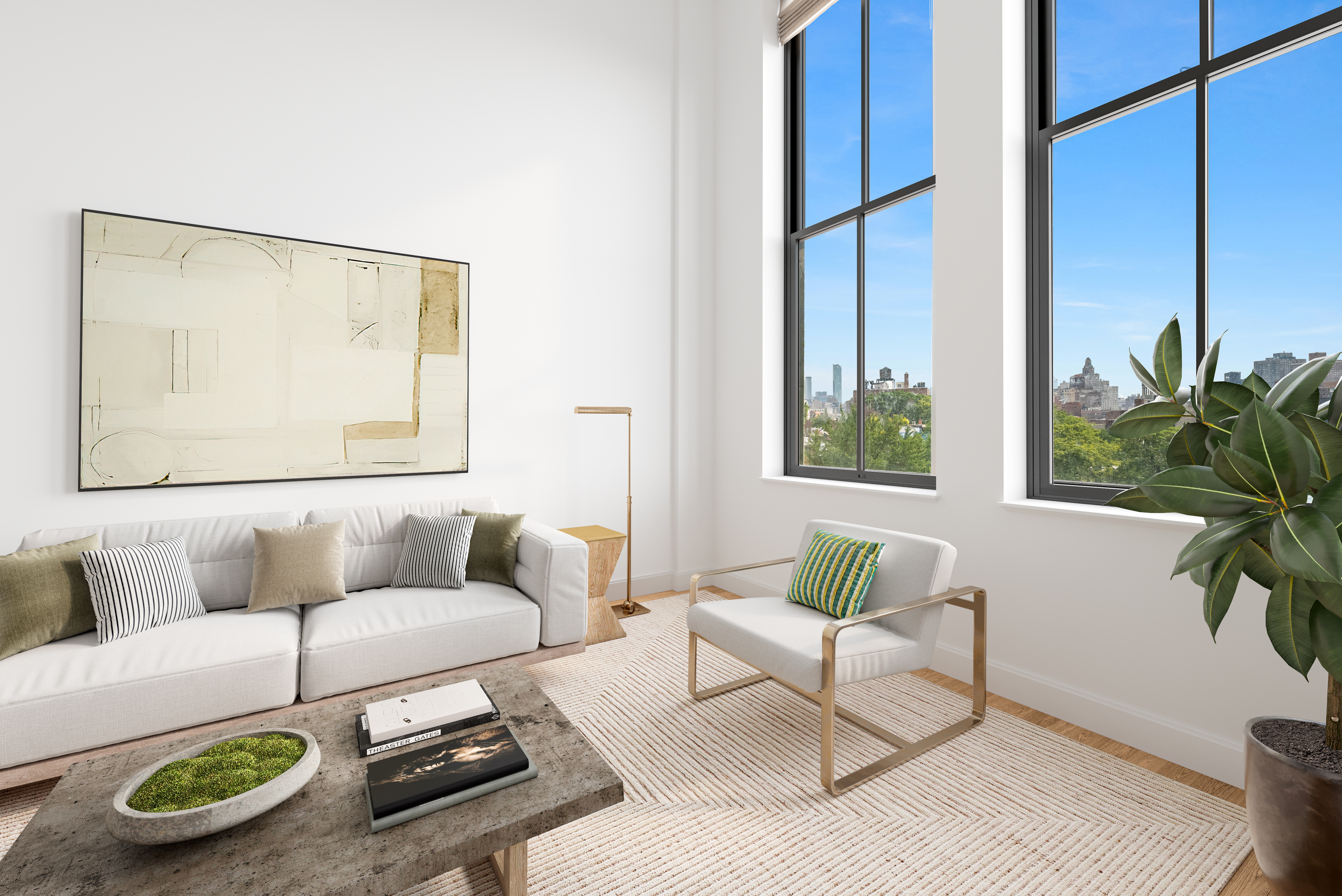 421 Hudson Street, Unit 409 Manhattan, NY 10014 - Photo 2 of 12 a living room with furniture and a window