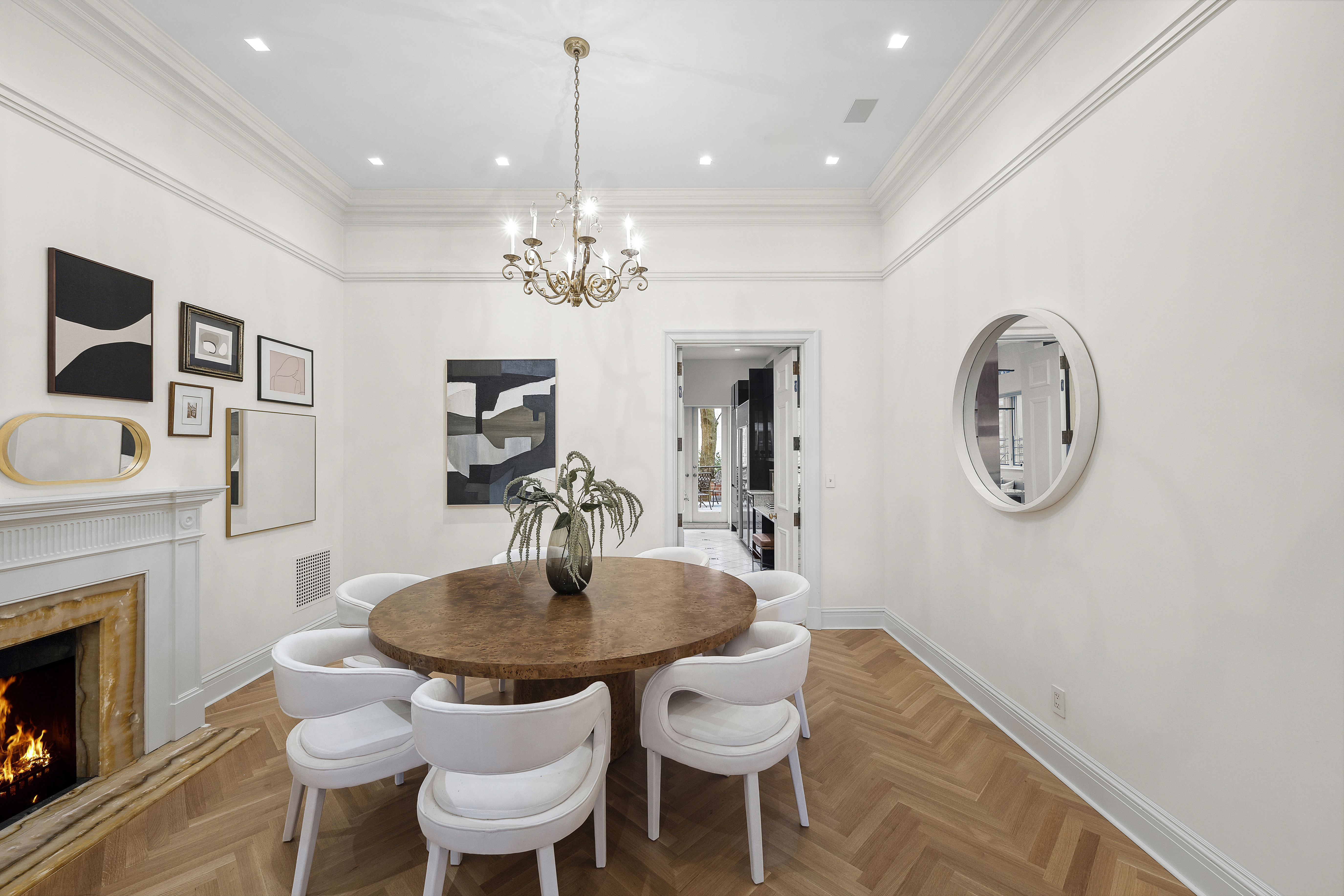 50 East 73rd Street Manhattan, NY 10021 - Photo 5 of 32 a view of a dining room with furniture and wooden floor