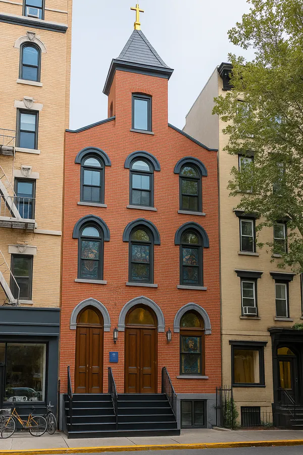 a front view of a multi story residential apartment building