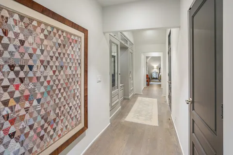 a bathroom with a shower and a view of bathroom