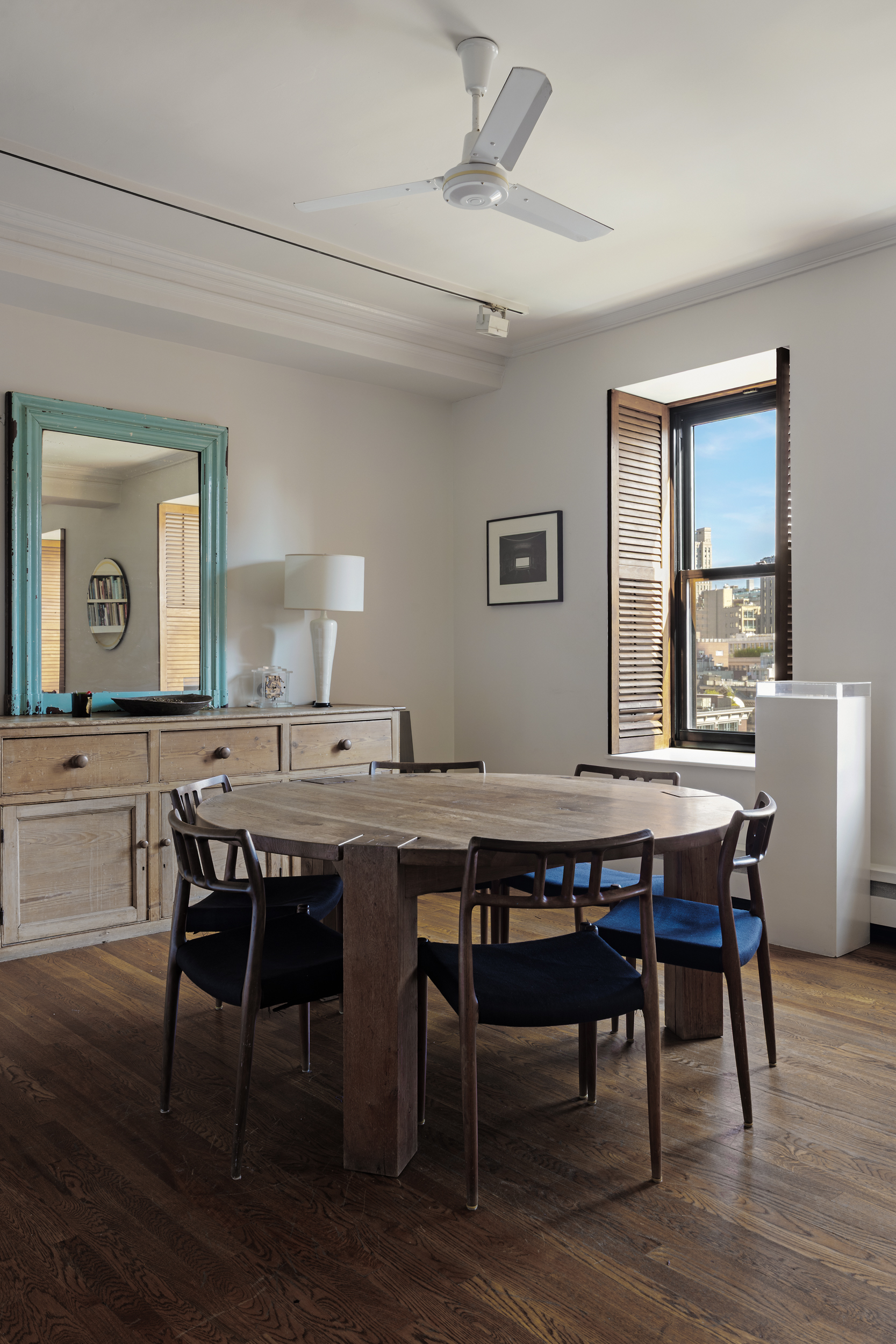 260 West Broadway, Unit 10D Manhattan, NY 10013 - Photo 5 of 20 a view of a a dining room with furniture window and wooden floor