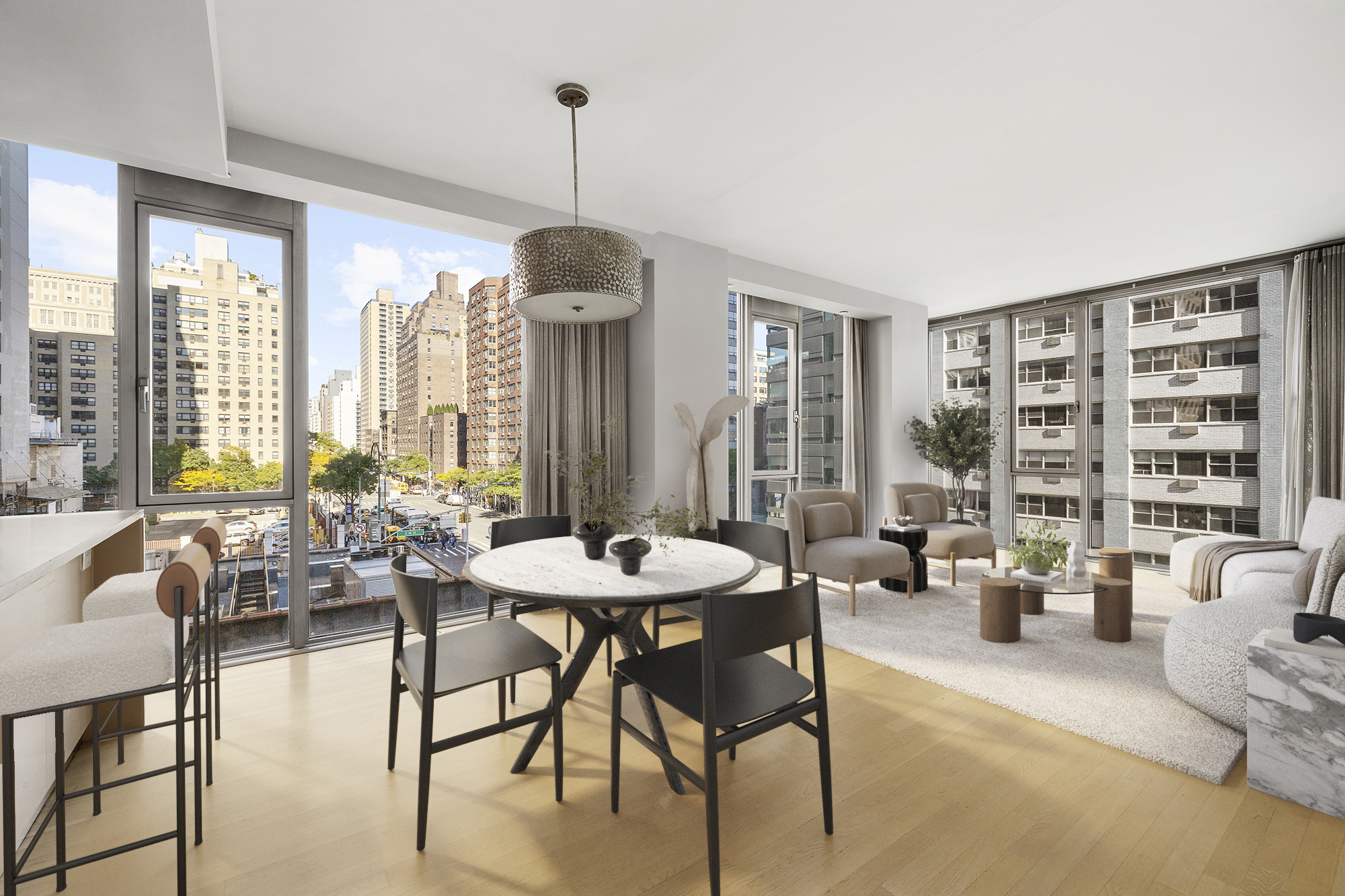 110 3rd Avenue, Unit 4C Manhattan, NY 10003 - Photo 2 of 17 a view of a dining room with furniture window and outside view
