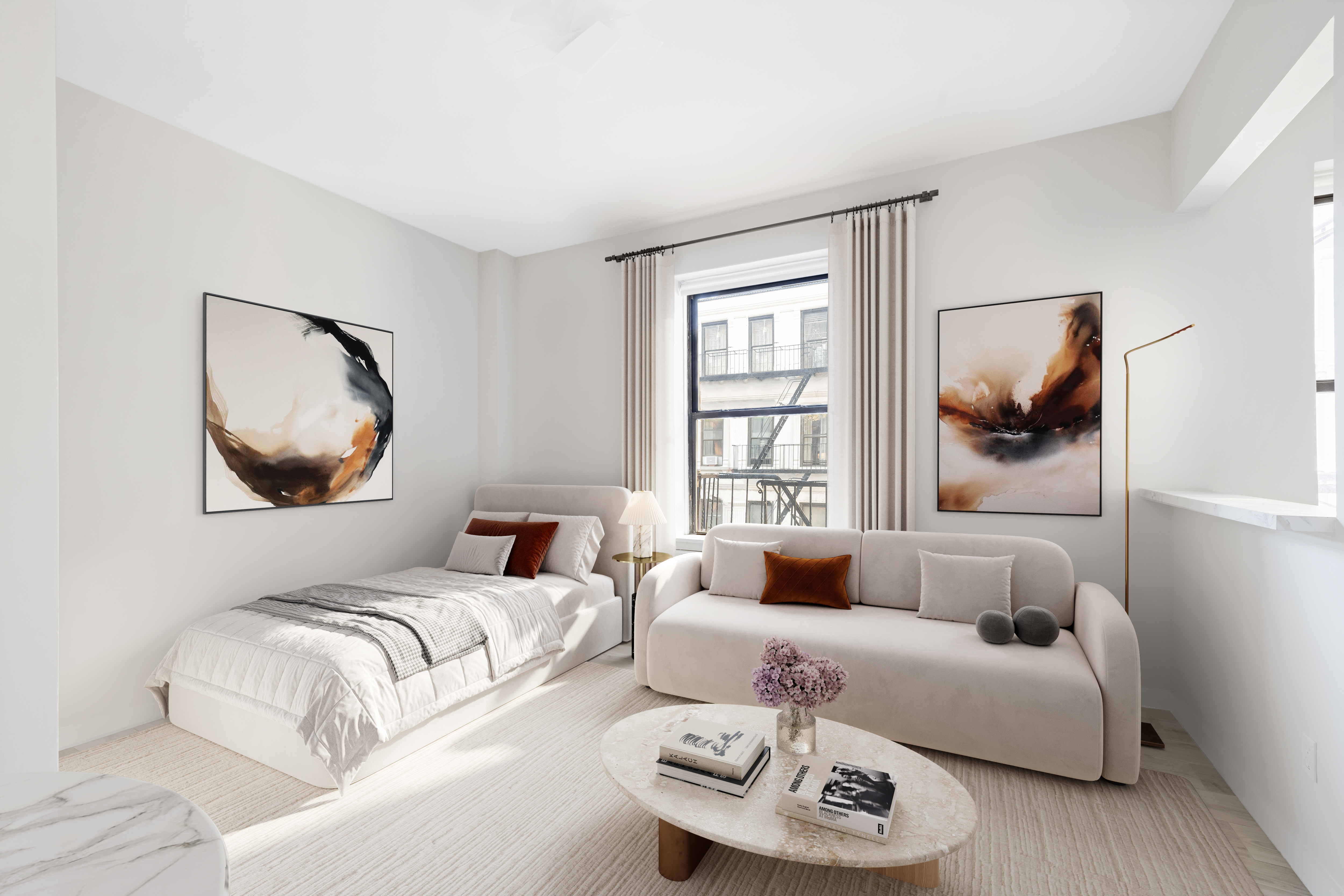 102 West 80th Street, Unit 42 Manhattan, NY 10024 - Photo 2 of 6 a bedroom with furniture and a window