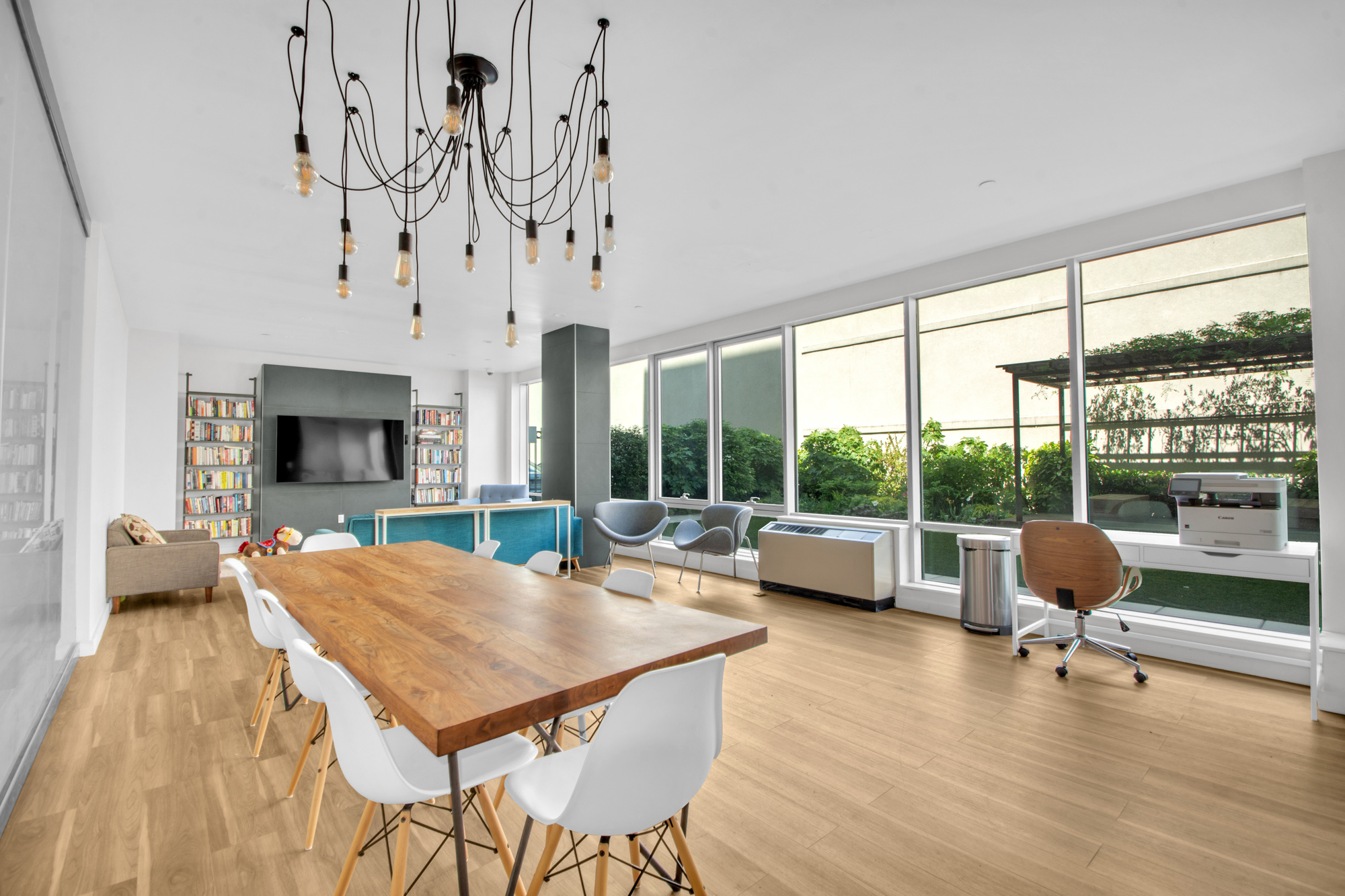 101 North 5th Street, Unit 5A Brooklyn, NY 11249 - Photo 23 of 26 a living room with furniture and a fireplace