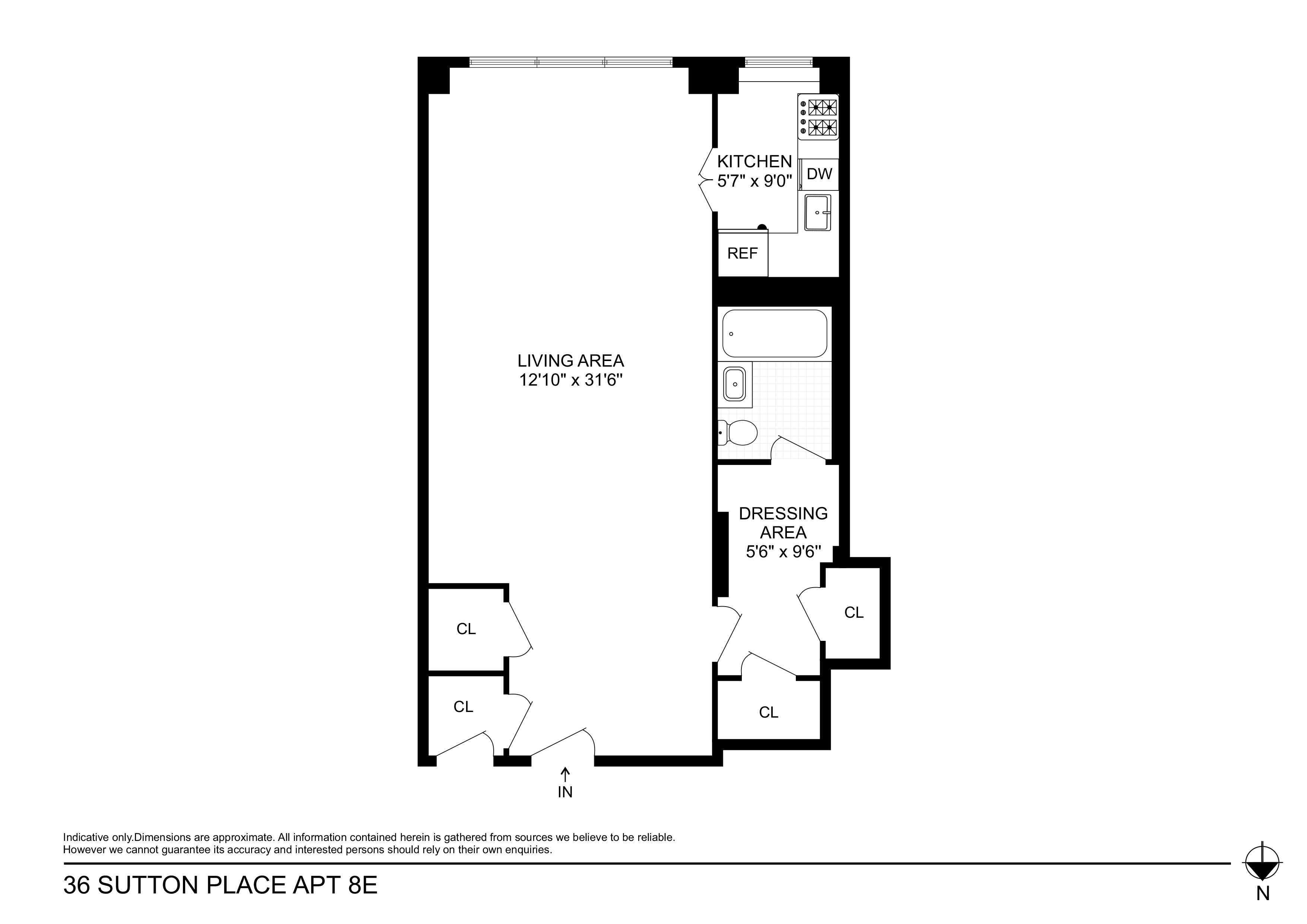 36 Sutton Place South, Unit 8E Manhattan, NY 10022 - Photo 7 of 7 a picture of a bench in a cabinet