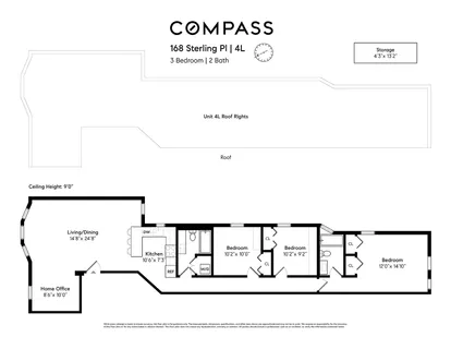 $1,750,000 | 168 Sterling Place, Unit 4L | Park Slope