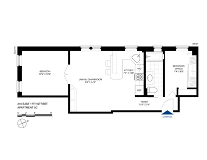 $925,000 | 210 East 17th Street, Unit 5C | Gramercy