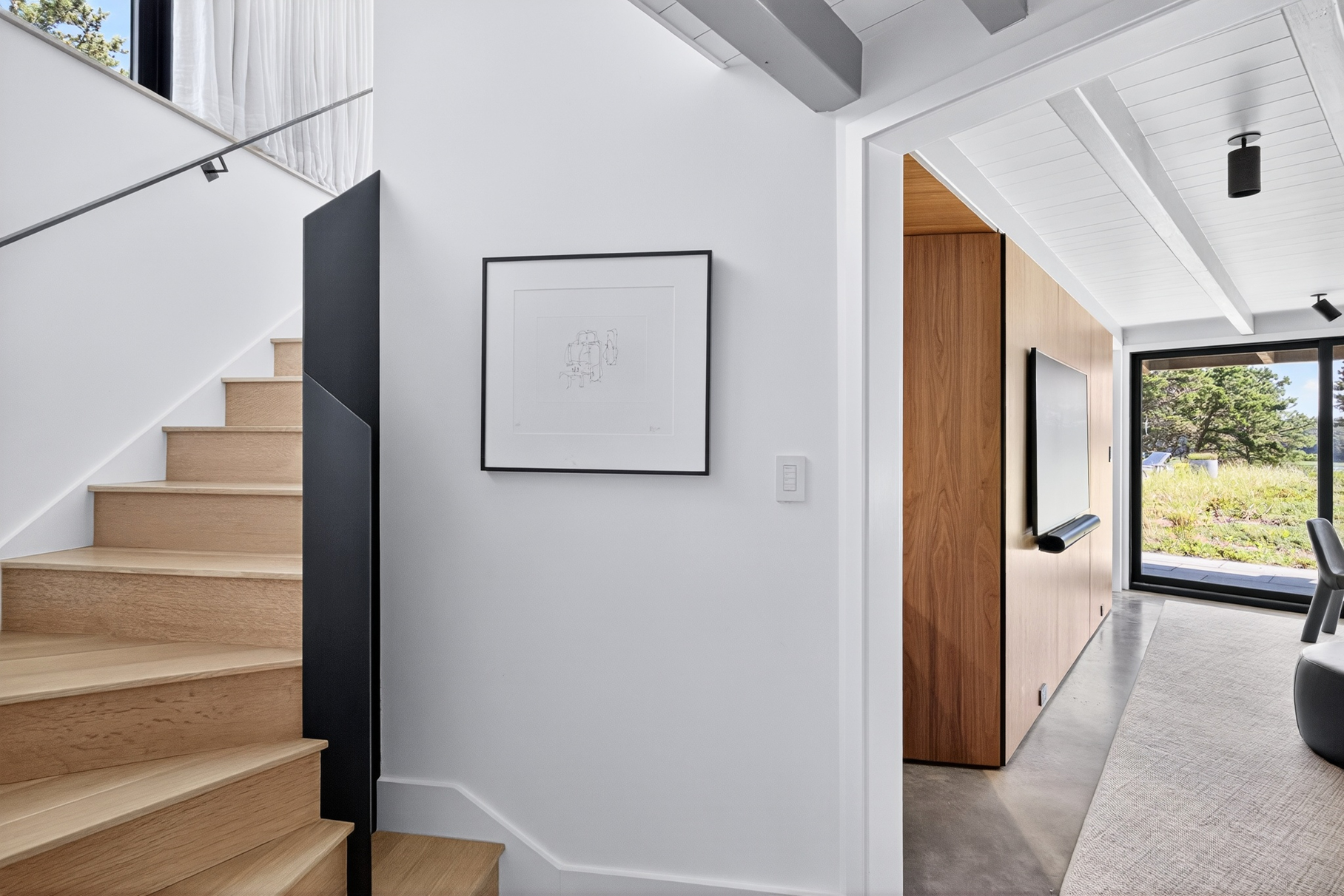 375 King Phillip Road Wellfleet, MA 02667 - Photo 12 of 27 a view of an entryway with wooden floor and door