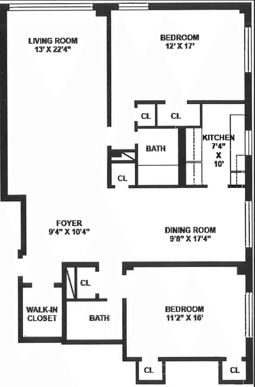 411 East 53rd Street, Unit 20A Manhattan, NY 10022 - Photo 12 of 12 a picture of a floor plan