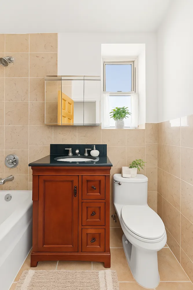 a bathroom with a toilet a sink and bathtub