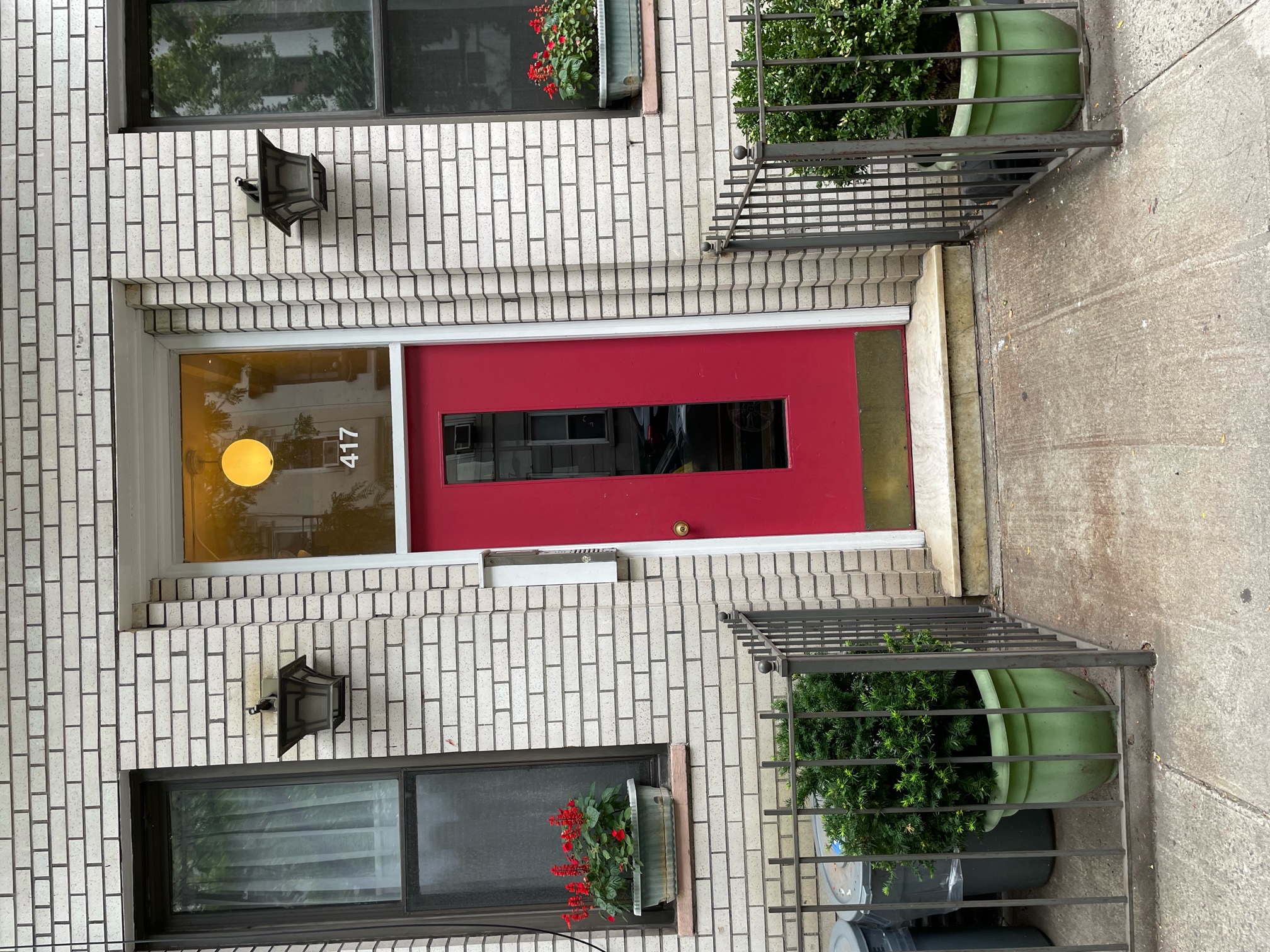 a front view of a house with a garage