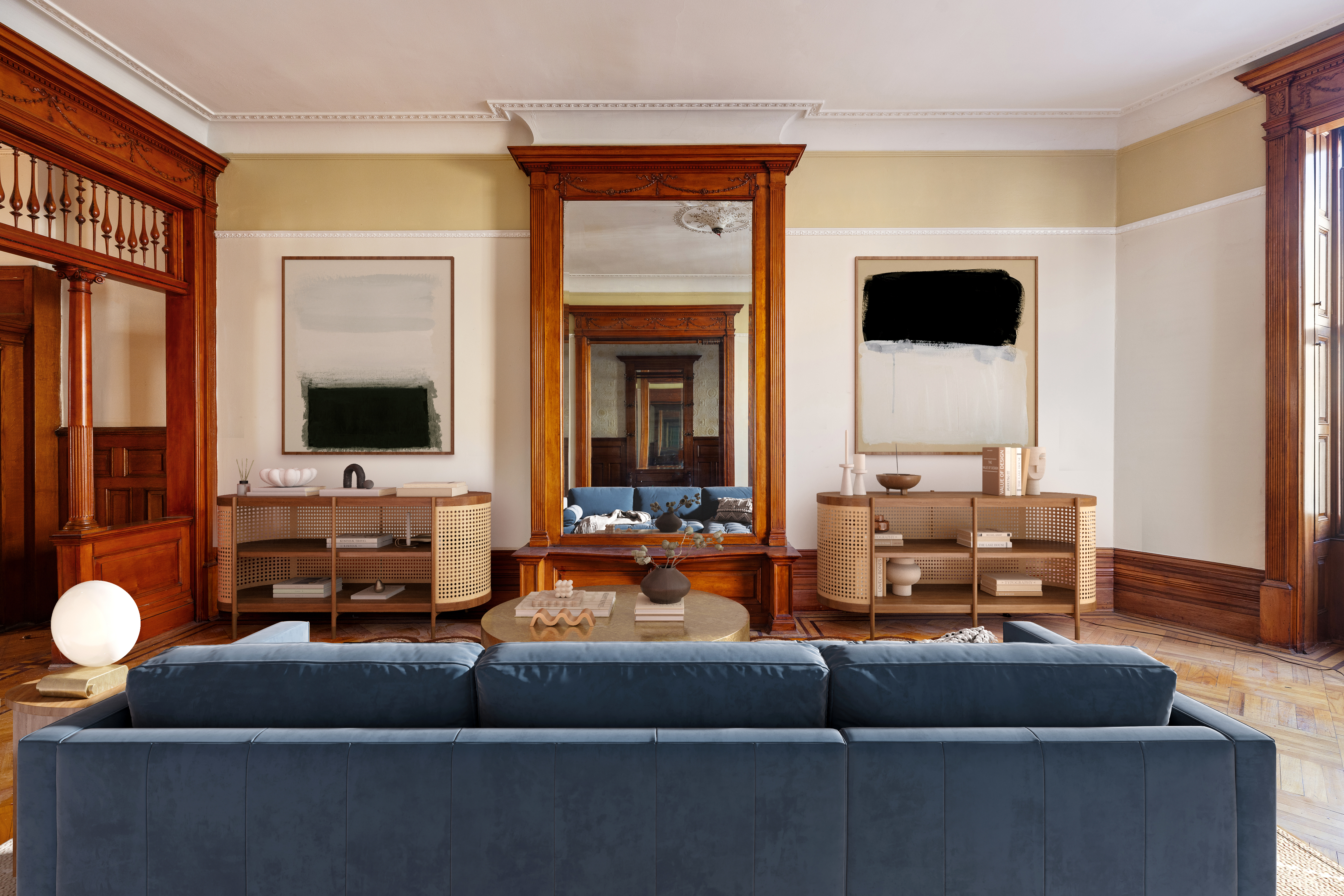 56 Rutland Road Brooklyn, NY 11225 - Photo 2 of 18 a living room with furniture and a flat screen tv