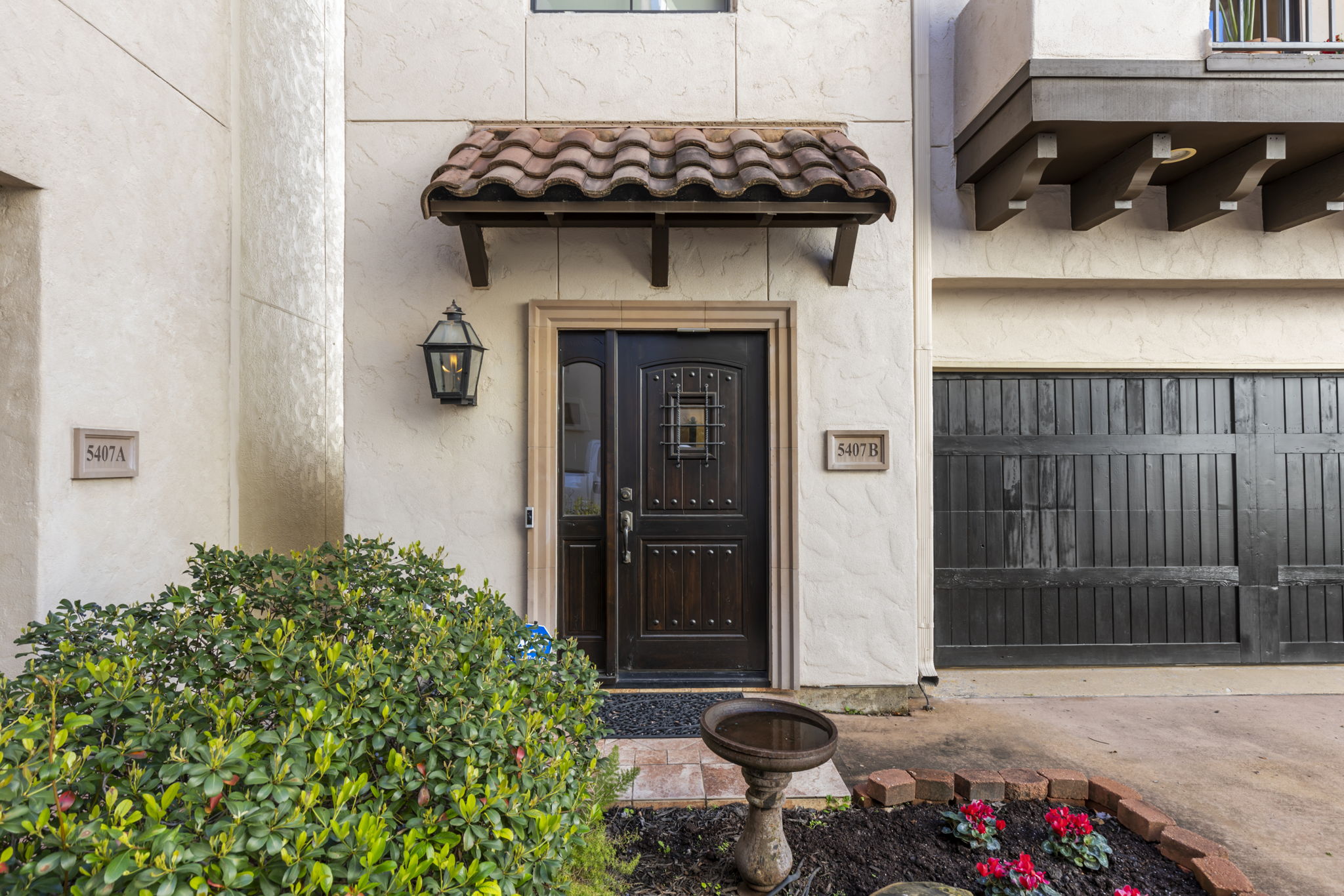 a front view of a house with entryway