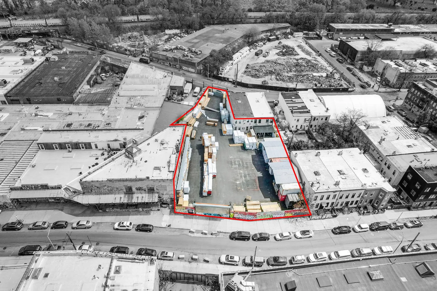 an aerial view of a city