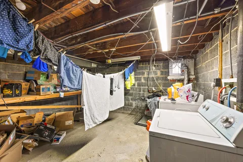 a view of storage and utility room