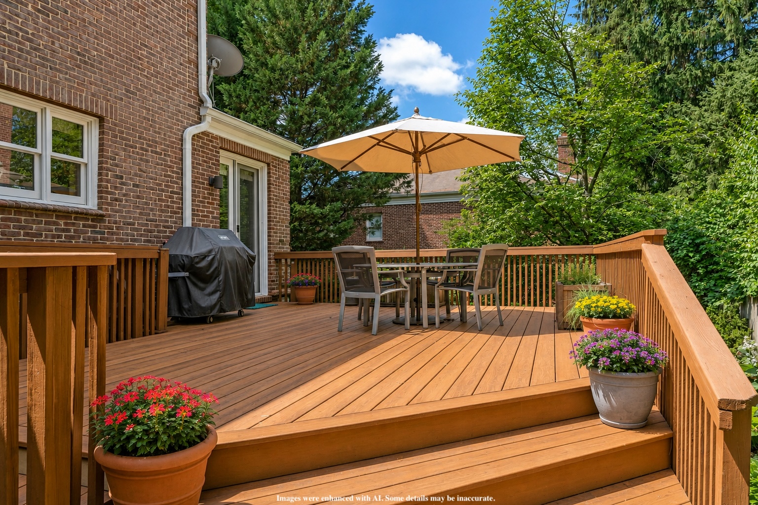 4753 Reservoir Road Northwest Washington, DC 20007 - Photo 44 of 51 a view of a chairs and table on the wooden deck