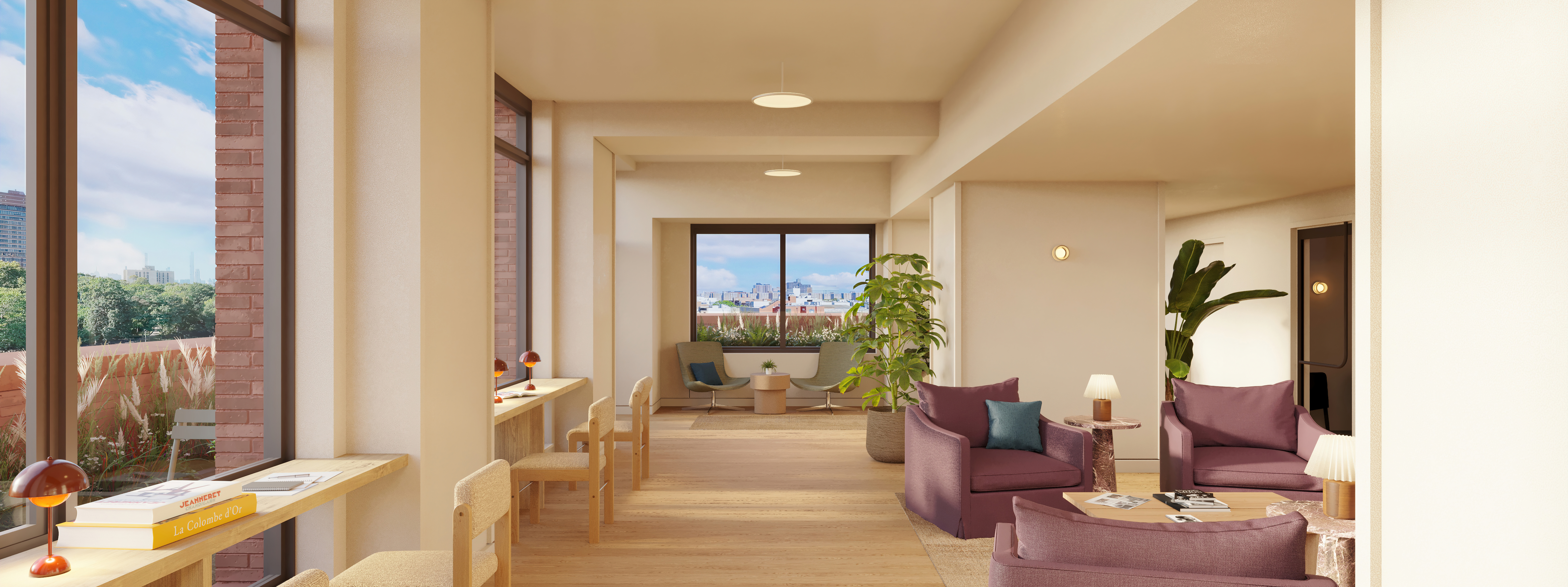 2035 5th Avenue, Unit 18E Manhattan, NY 10035 - Photo 6 of 15 a living room with furniture and a large window