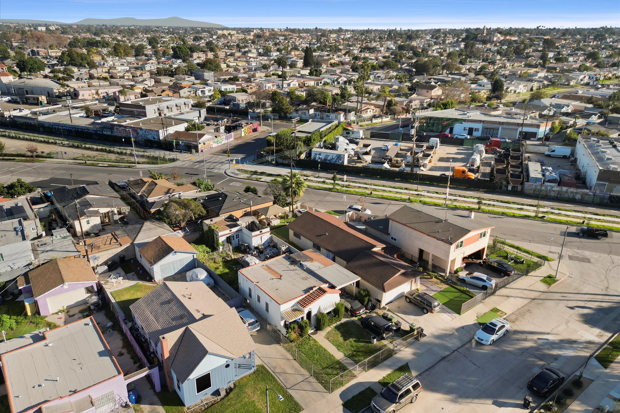6326 5th Avenue Los Angeles, CA 90043 - Photo 12 of 14 an aerial view of a house with a lake view