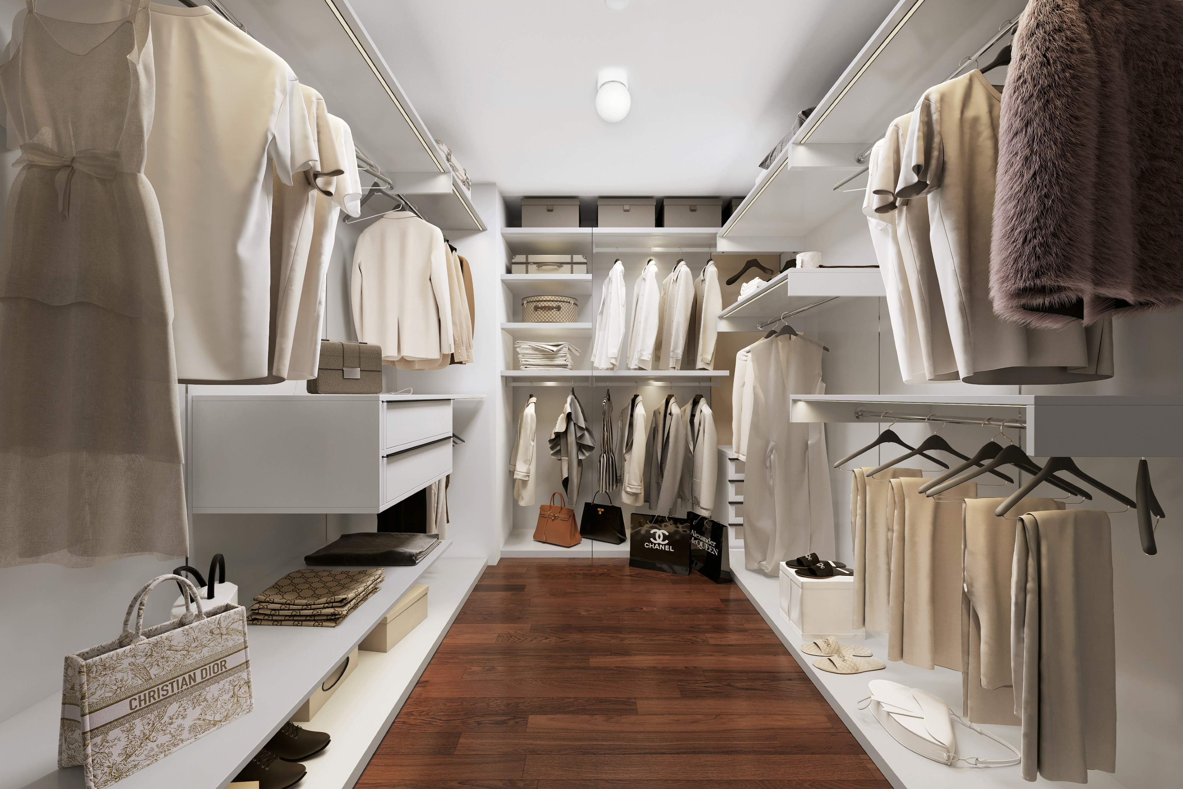 80 Riverside Boulevard, Unit 6B/L Manhattan, NY 10069 - Photo 6 of 17 a view of walk in closet with clothes and shoes