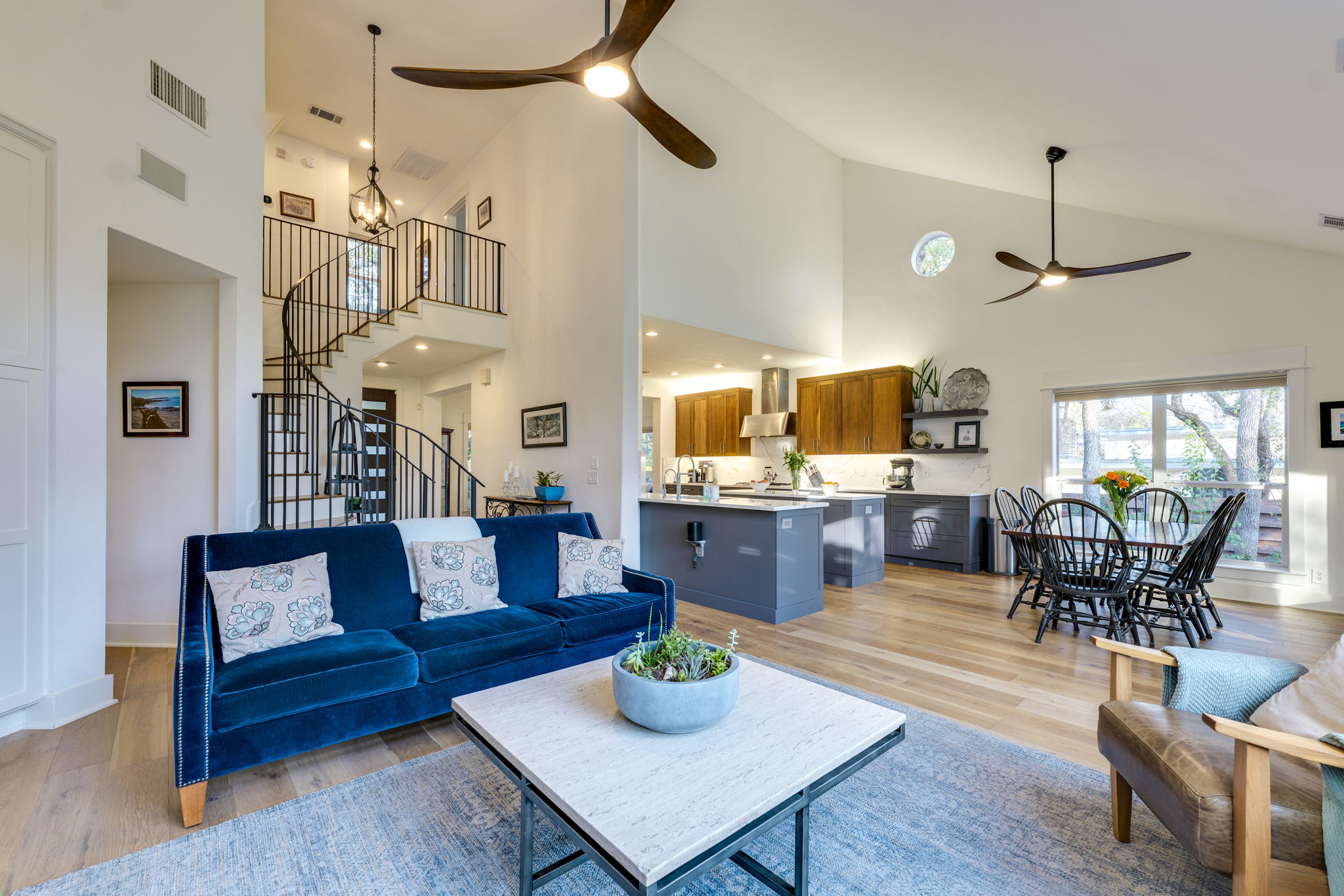 109 West Spring Drive Austin, TX 78746 - Photo 7 of 22 a living room with lots of furniture and wooden floor