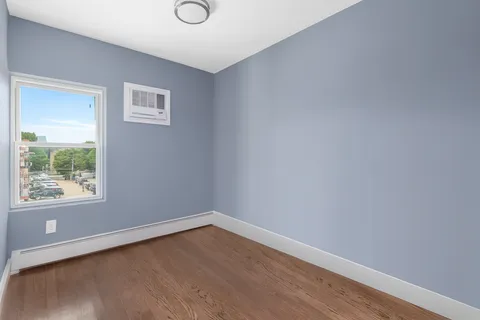 an empty room with a window