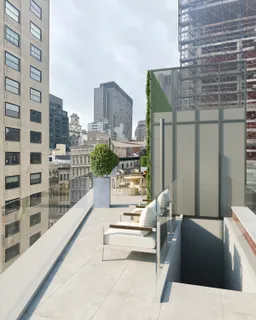 a view of lobby with a couch