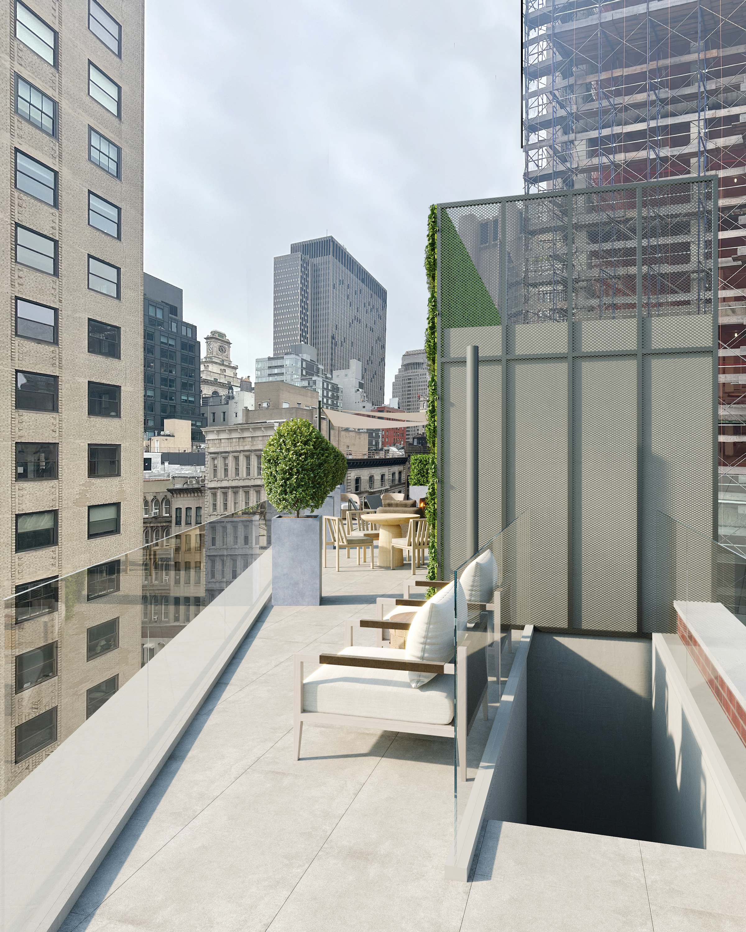 100 Franklin Street, Unit PHS Manhattan, NY 10013 - Photo 6 of 35 a view of lobby with a couch