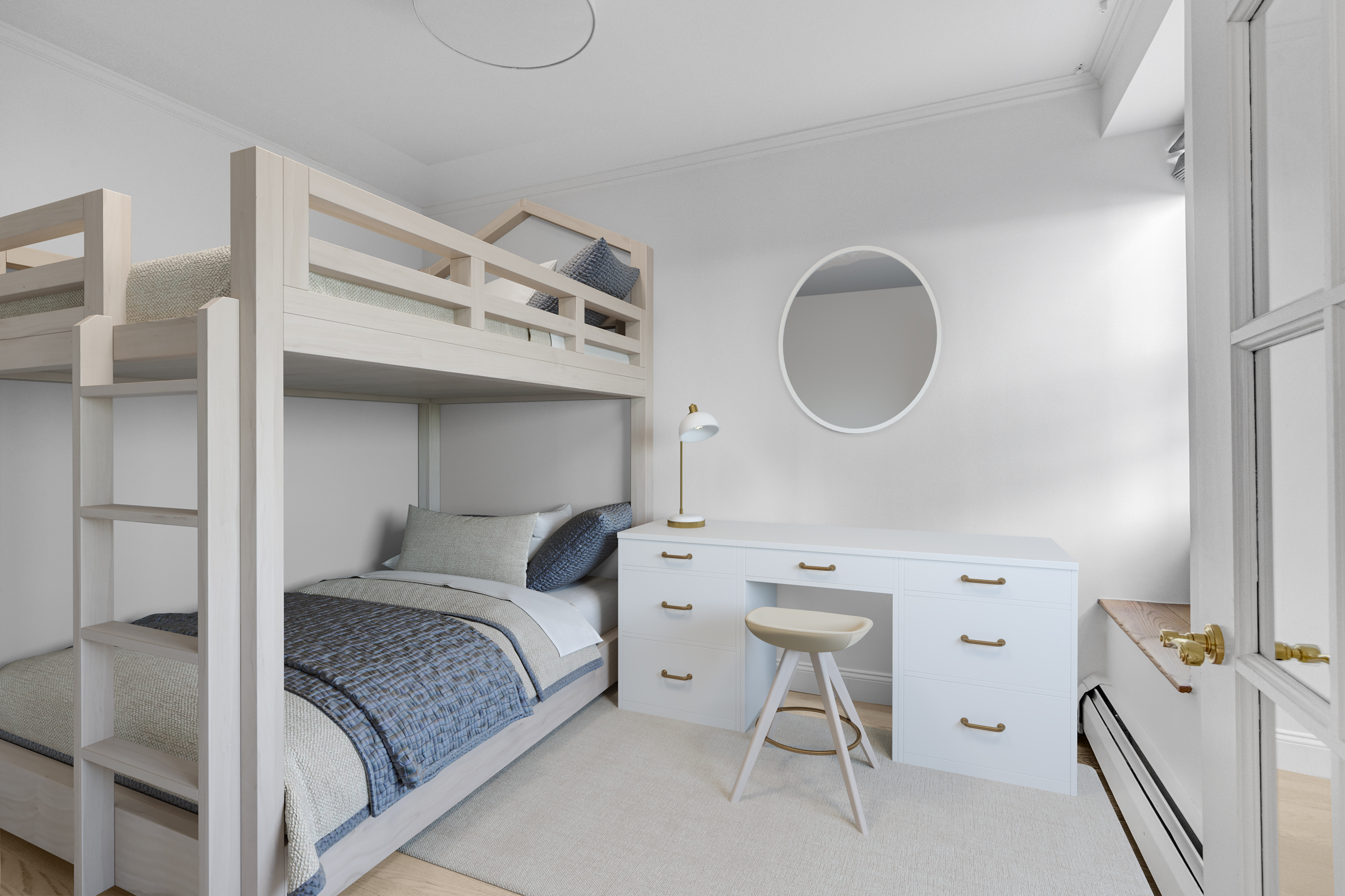 305 West 98th Street, Unit 7CS Manhattan, NY 10025 - Photo 12 of 18 a bedroom with a bed and a chandelier