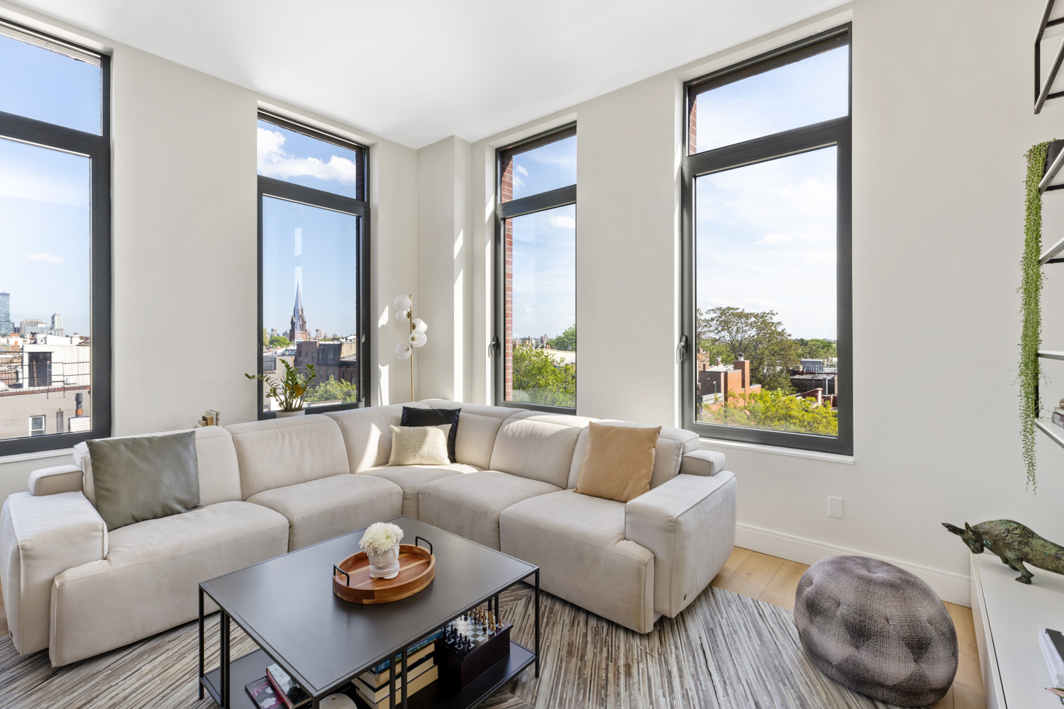 347 Henry Street, Unit 5B Brooklyn, NY 11201 - Photo 13 of 25 a living room with furniture and a large window
