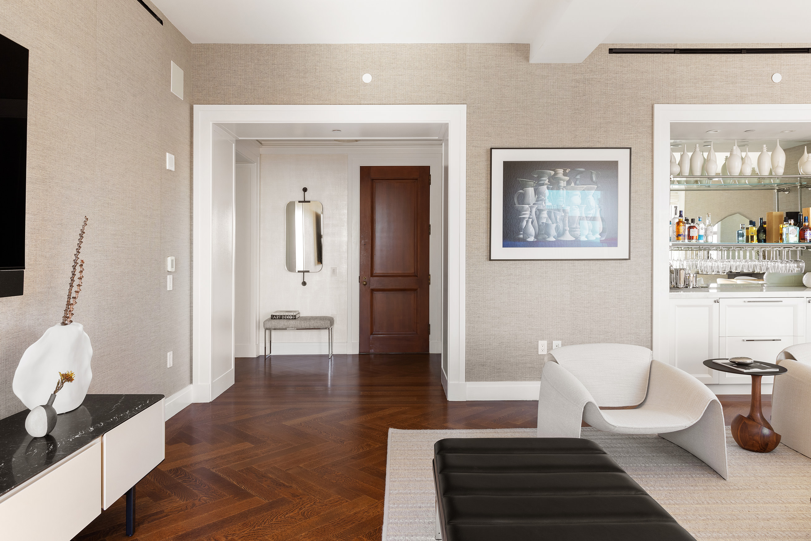 2 Park Place, Unit 35A Manhattan, NY 10007 - Photo 4 of 21 a living room with furniture and wooden floor