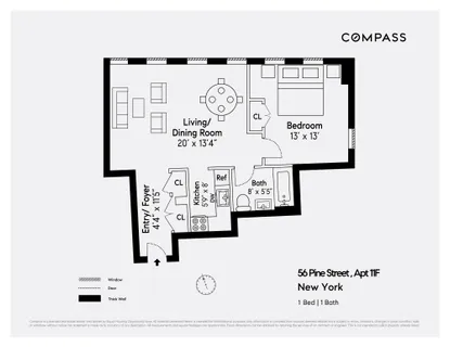 $595,000 | 56 Pine Street, Unit 11F | Financial District