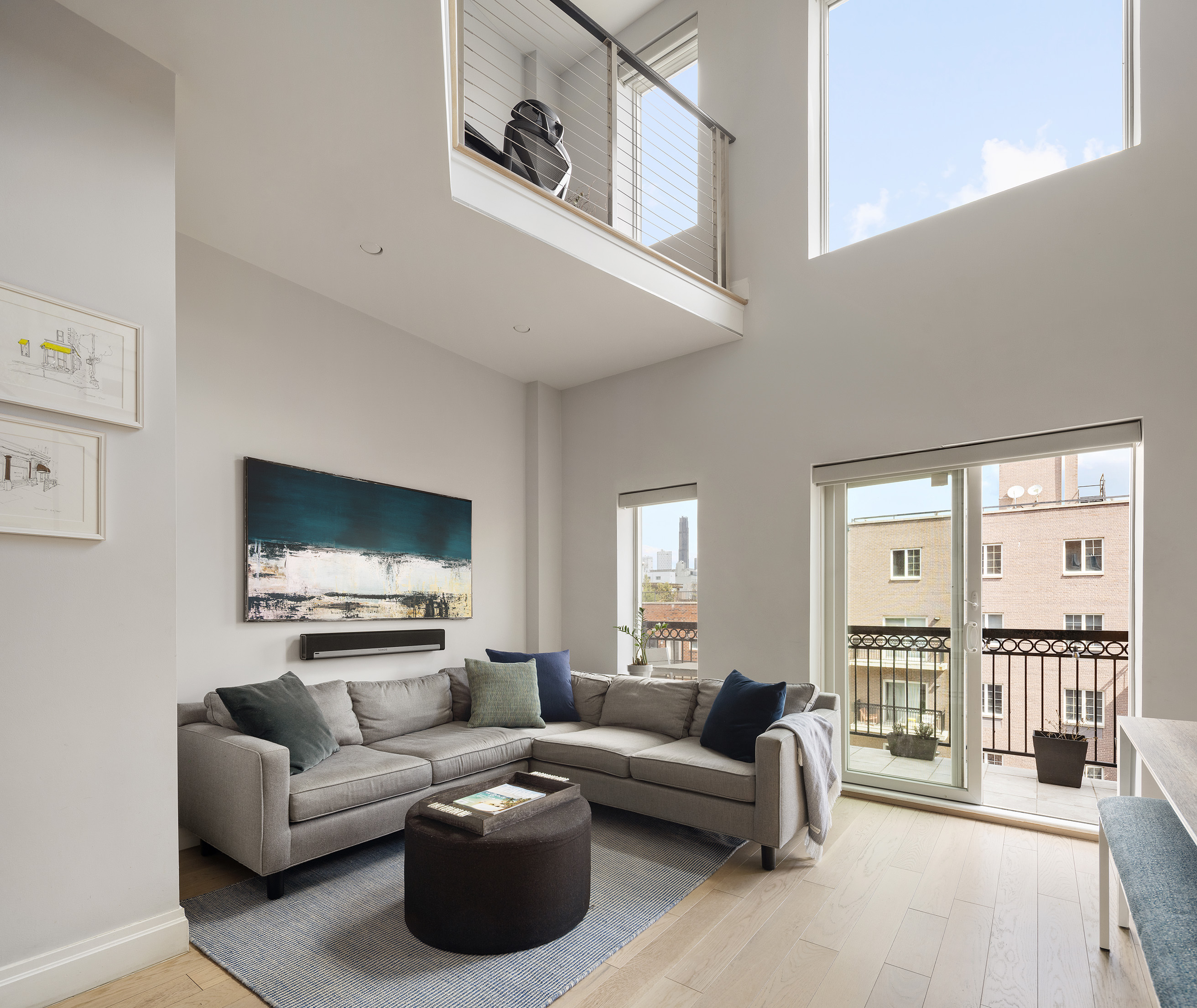 353 3rd Street, Unit B5B Brooklyn, NY 11215 - Photo 5 of 22 a living room with furniture wooden floor and a flat screen tv