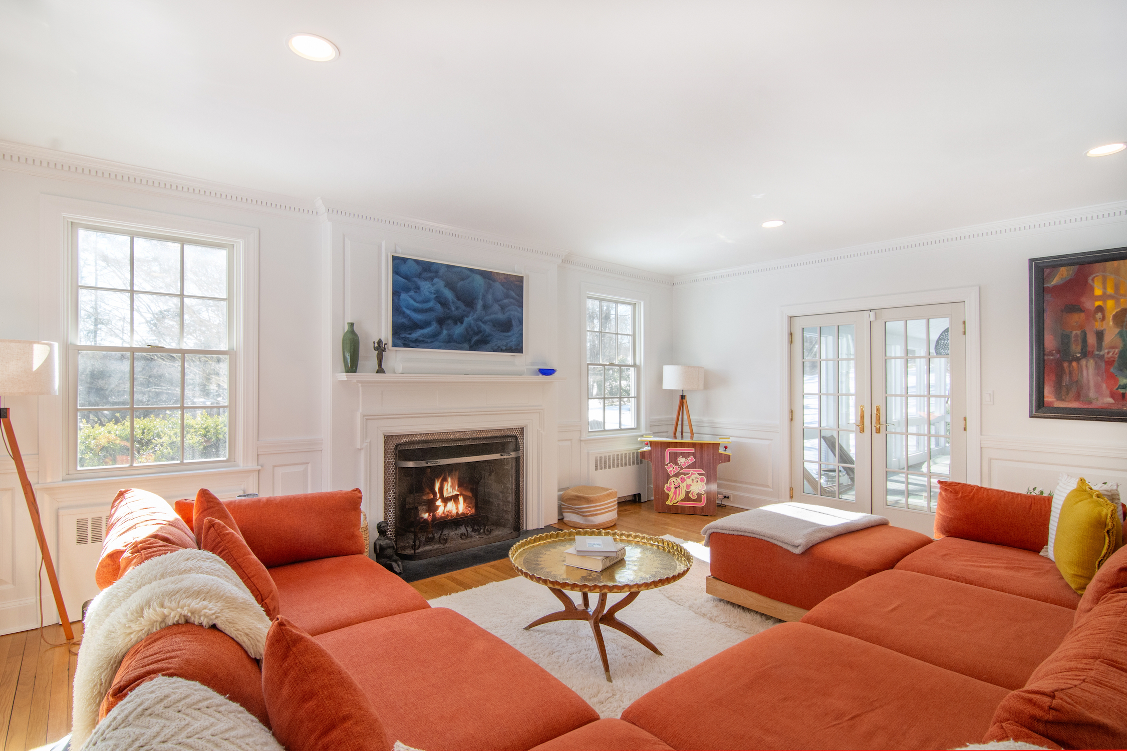 41 Harris Road Katonah, NY 10536 - Photo 13 of 48 a living room with furniture fireplace and window