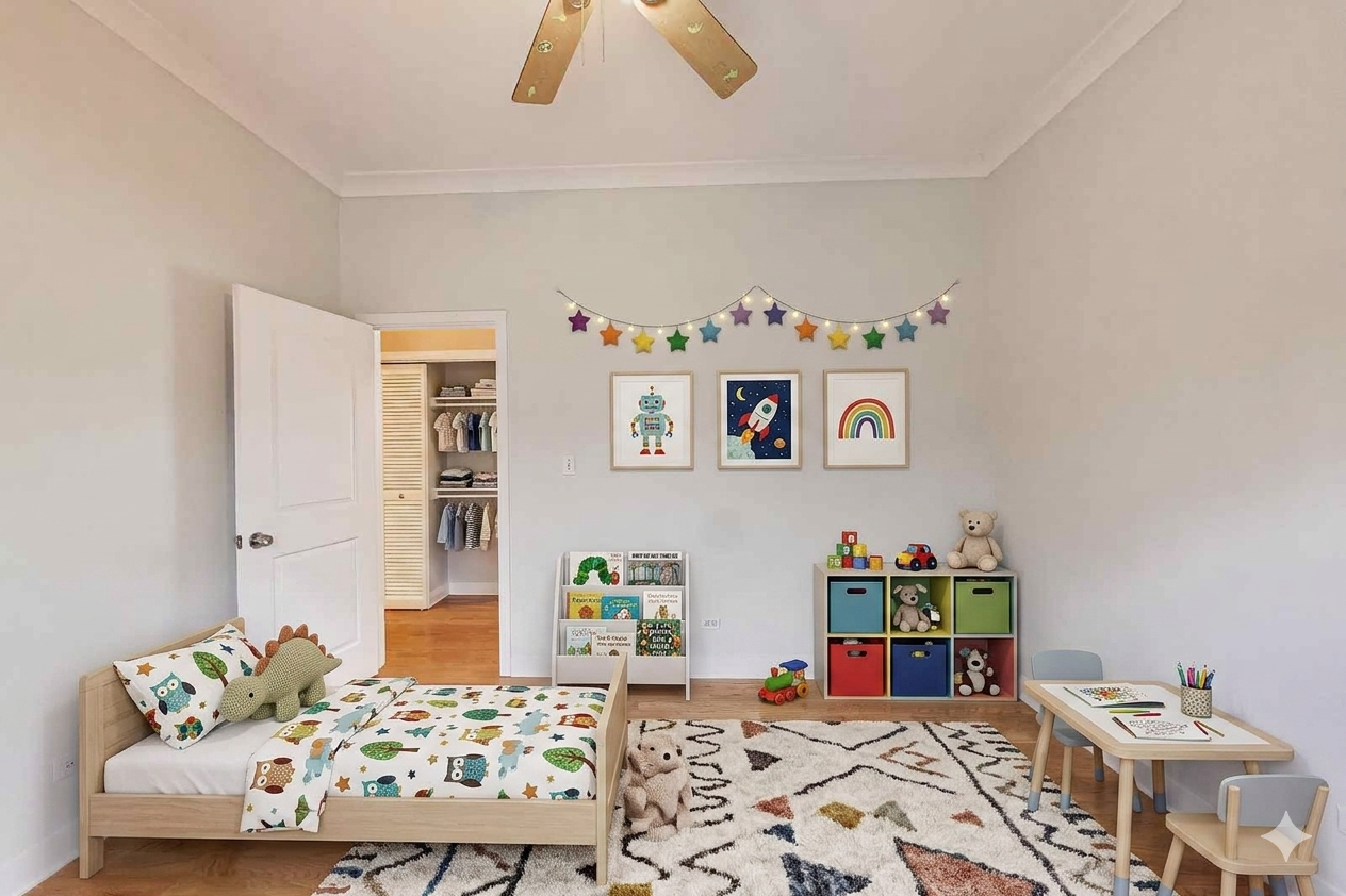 4845 North Springfield Avenue, Unit 2 Chicago, IL 60625 - Photo 18 of 32 a bedroom with a bed and furniture