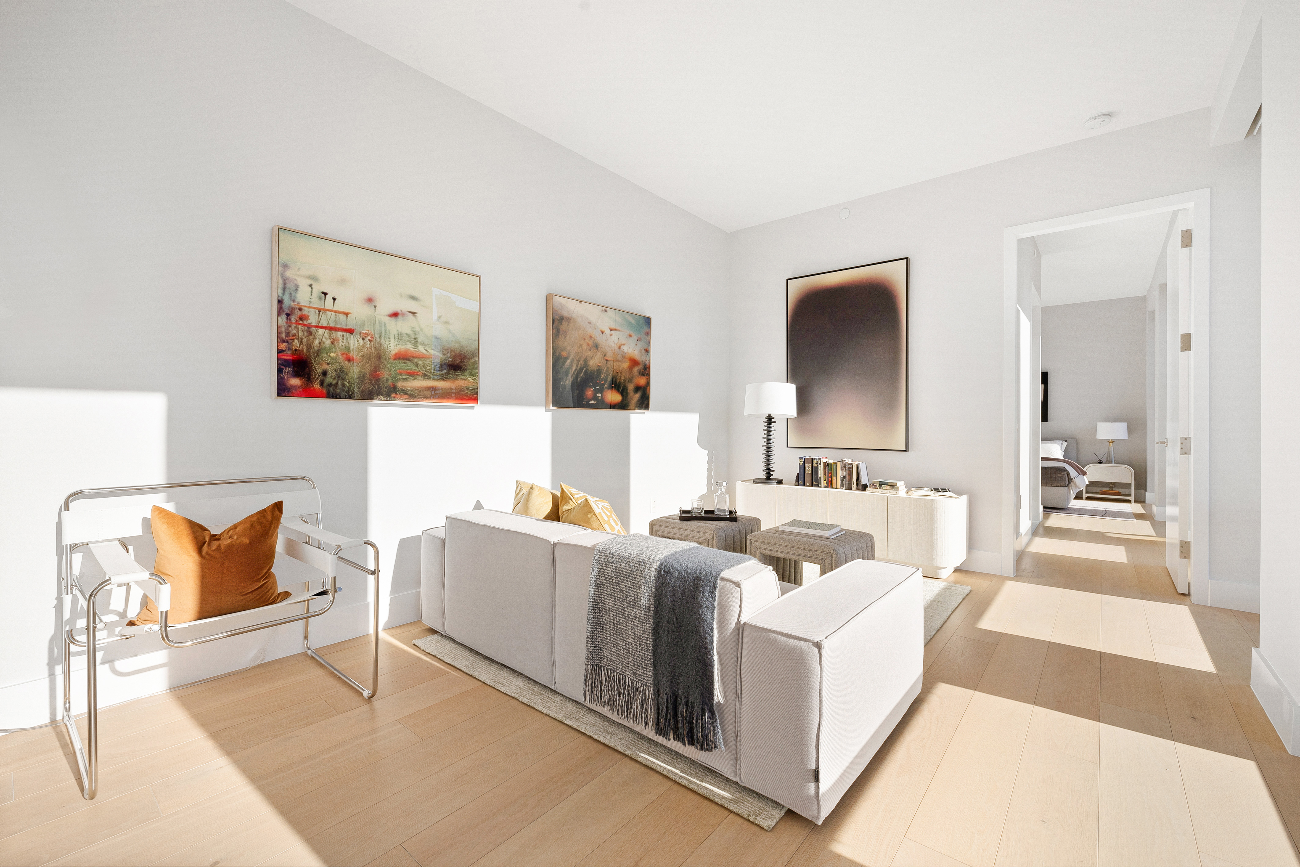 15 West 61st Street, Unit PH1C Manhattan, NY 10023 - Photo 11 of 26 a living room with furniture and a fireplace