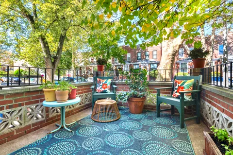 a outdoor space with furniture