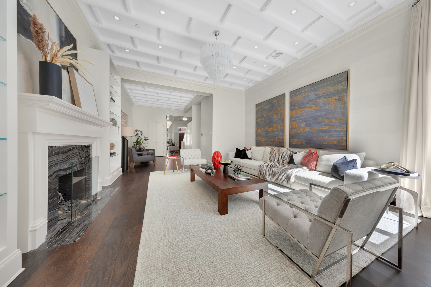 42 West 71st Street Manhattan, NY 10023 - Photo 2 of 35 a living room with furniture and a fireplace
