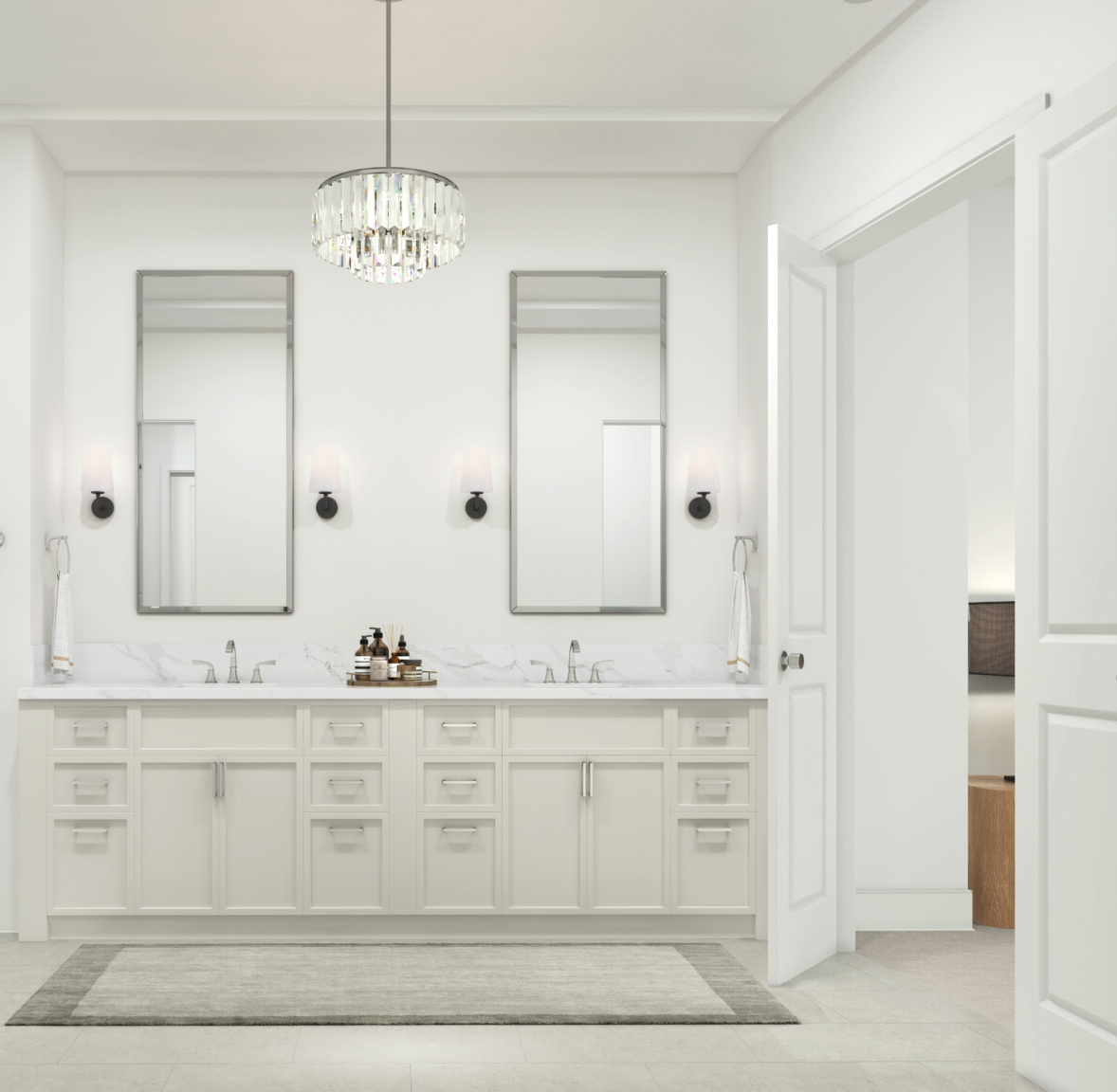 5323 Lambeth Riverside Drive Houston, TX 77091 - Photo 9 of 11 a bathroom with a sink vanity and a mirror