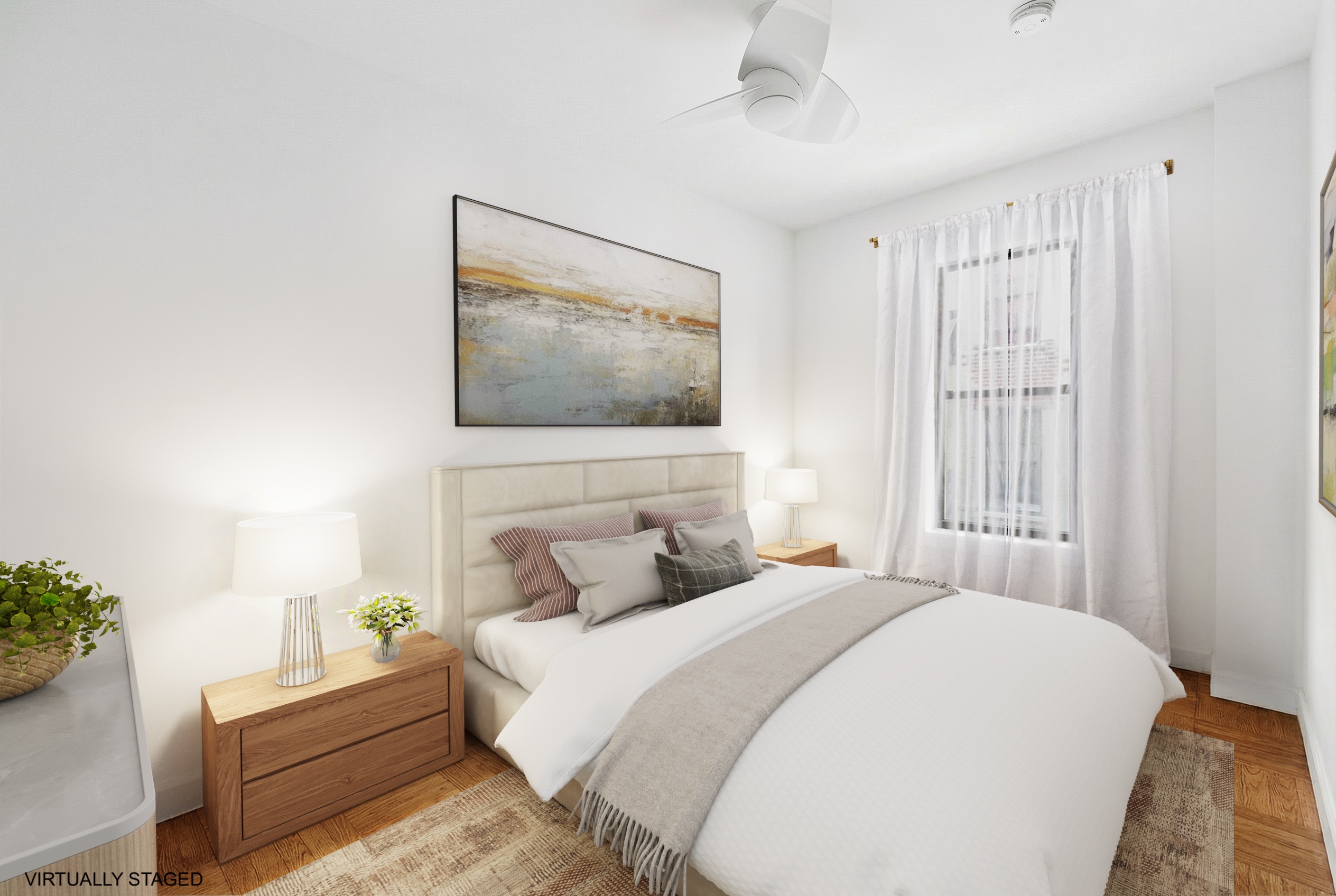 137 West 142nd Street, Unit 4B Manhattan, NY 10030 - Photo 4 of 8 a bedroom with a bed and a window