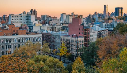 307 West 111th Street, Unit 2R Manhattan, NY 10026 - Photo 12 of 16 a view of a city with tall buildings