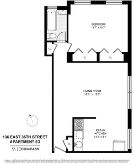 $519,000 | 136 East 36th Street, Unit 5D | Murray Hill