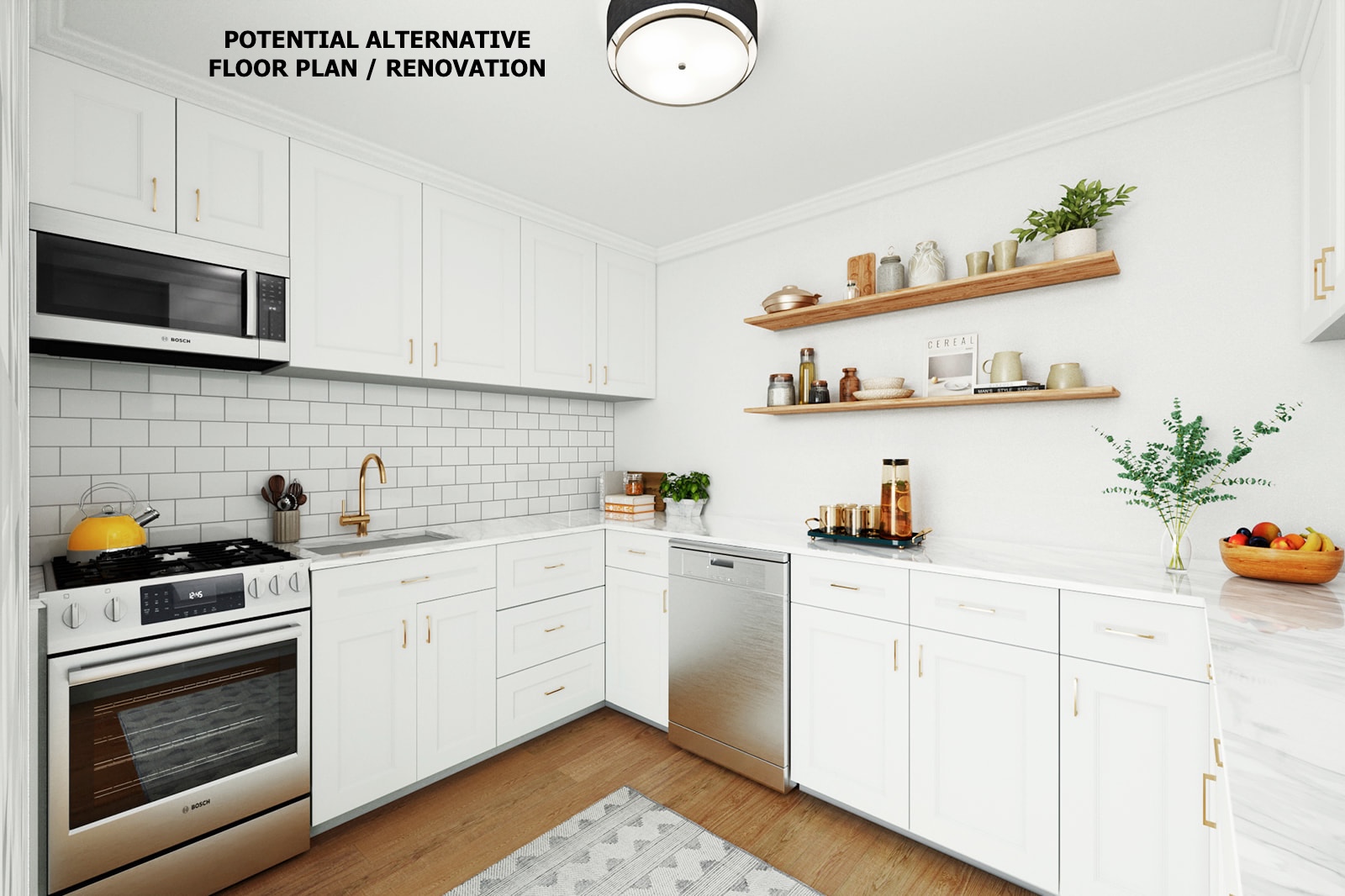 139 East 33rd Street, Unit 12DE Manhattan, NY 10016 - Photo 7 of 27 a kitchen with stainless steel appliances white cabinets and a sink