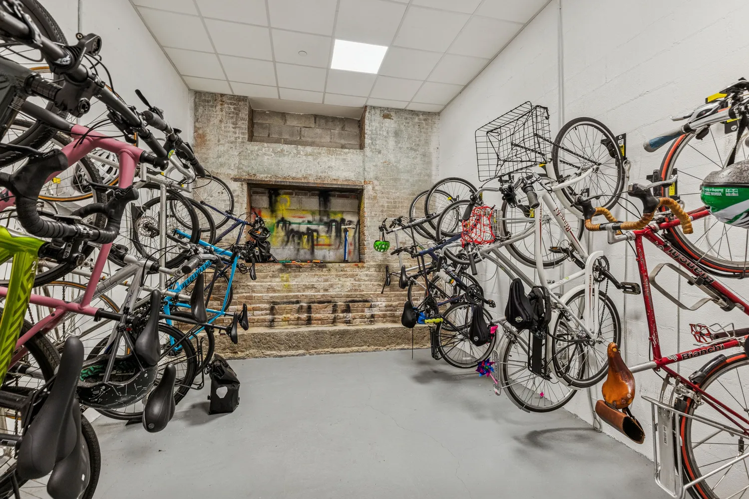 a view of bike storage