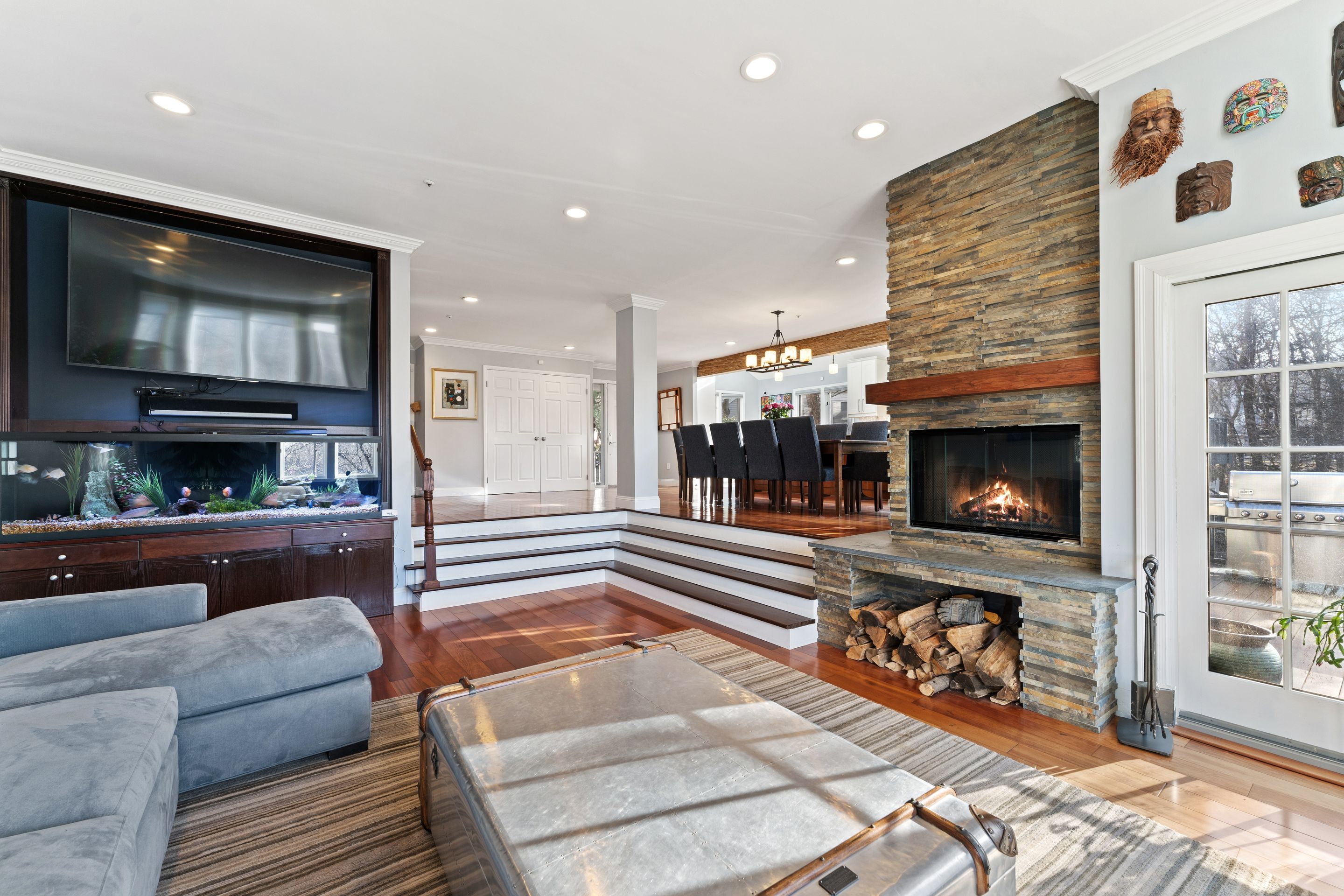 124 Boulder Ridge Road Scarsdale, NY 10583 - Photo 8 of 31 a living room with furniture and a fireplace